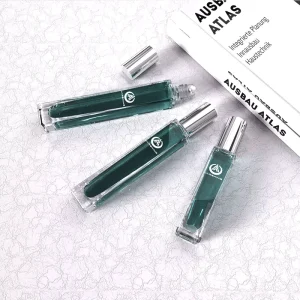 10 ml 15ml Mini Square Glass Roll on Bottle Essential Oil Antiperspirant Deodorant Roll on Bottles with Screw Cap