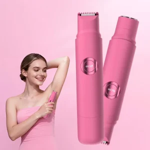 2 in 1 Electric Razors for Women Dual Head Trimmer Waterproof Wet Dry Use Body Hair Remover Bikini Underarm Leg Arm