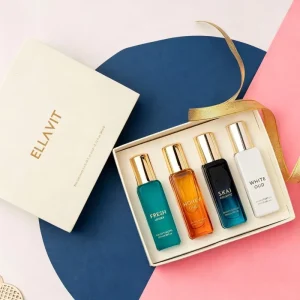 20ml X4 Sample Size Mini Eau De Parfum Spray Woody & Floral Scent Perfume Set Unisex Gift Box Long-lasting Fragrance