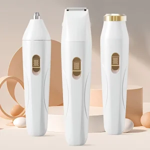 3 in 1 Electric Women Shaver Nose Eyebrow Trimmer Rechargeable Full Body Hair Remover