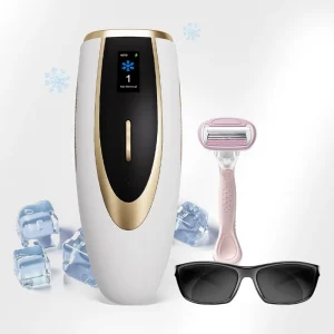3 in 1 Painless IPL Hair Removal Device 8 Ice Cooling USB Powered for Face Body Household Use English Operation ABS+PC