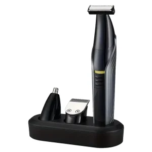 3 in 1 Rechargeable Cordless Color Coded Beard Trimmer with Rotary Nose Hair Trimmer for Men Hair Clippers Ultra Sharp Blade