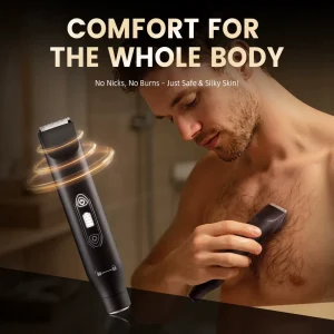 3 in 1 Salon Hair Trimmer Set for Men Rechargeable Cordless Battery Operated IPX6 Waterproof Rotating Disc Household
