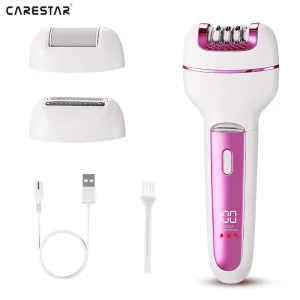 3 in 1 Waterproof Hair Removal Appliance Lady Shaver Callus Remover Electric Rechargeable Epilator for Women