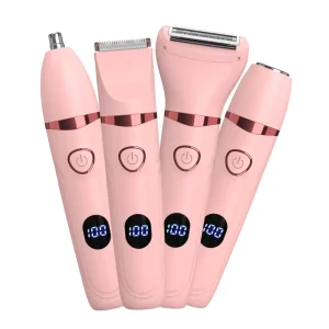 4 in 1 Electric Epilator Hair Shaver Type C Charging Waterproof Body Trimmer for Face Bikini Underarm and Leg