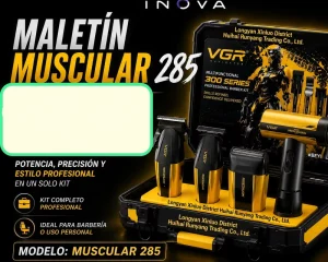 4 in 1 Maletin Muscular 285 Professional Barber Combo BLDC 9000RPM Hair Clipper Trimmer High Speed Hair Dryer