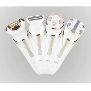 4 in 1 Rechargeable Lady Electric Epilator Shaver Cleansing Brush Massager for Women Removing Hair Form Beauty Face Legs Armpit