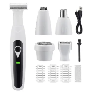 5 in 1 Rechargeable Electric Shaver Hair Trimmer Set Waterproof Body Hair Removal for Household and Car Use