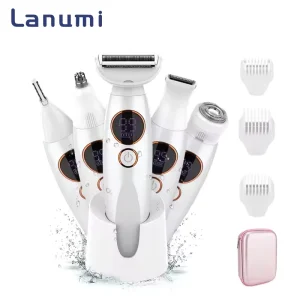 5 in 1 Women’s Hair Removal Set IPX7 Waterproof Pubic & Bikini Trimmer Household Use