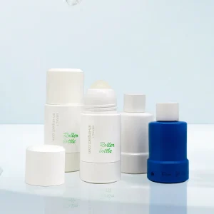 50ml 75ml Replaceable Inner Bottle PP Plastic Round Refillable Deodorant Roll on Bottle Antiperspirant Bottle