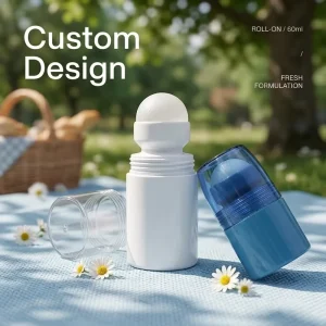 60ml PETG Roll Bottle Perfume Body Lotion Deodorant Antiperspirant Packaging Material Silk Screen Printed