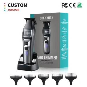 9700 RPM Stainless Steel Blade Cordless Men’s Hair Trimmer Equipment Professional Salon Rechargeable Electric Hair Clipper Sets