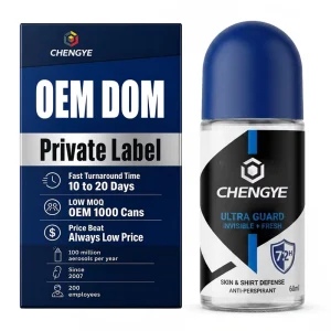 Anti Perspirant Roll on Deodorant for Men 50ml Long Lasting 72 Hour Sweat Protection No White Marks Effective Odor Control