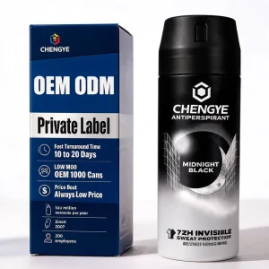 Antiperspirant Aerosol Spray Deodorant for Private Label OEM with Custom Scent and Low MOQ 72 Hour 150ml