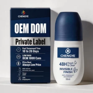 Antiperspirant Roll on Deodorant for Private Label OEM with Custom Formula and Low MOQ 48 Hour Protection 50ml