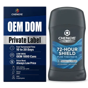 Antiperspirant Stick Deodorant for Men with Lemon Cedarwood Scent 72 Hour Sweat and Odor Protection Antibacterial Long Lasting