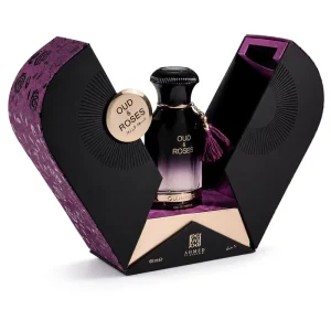 Authentic Arabic OUD & ROSES Eau De Parfum 60ml Luxury Purple Black Gift Box Bottle with Tassel Decor Neutral Perfume