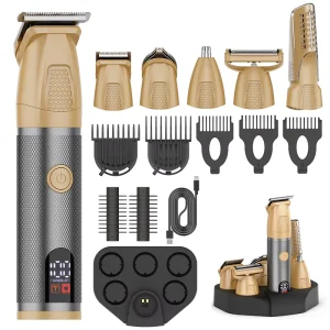 Beard Trimmer for Men Waterproof Electric Razor for Nose Body Face & Mustache Cordless Hair Clippers Shavers Grooming Kit