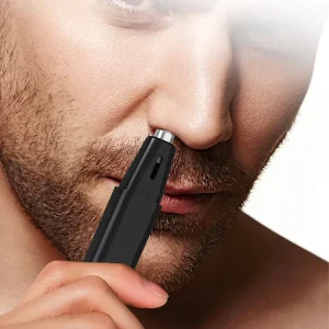 CLIPCLEAN Electric Nose Hair Trimmer Set USB Rechargeable Battery for Household Car Garage Use Facial Eyebrow Shaver 60 Minute