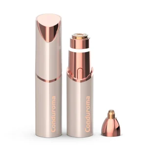 Conduroma 2 in 1 Female Epilator Rechargeable Lady Hair Removal Shaver for Women Electric Facial Hair Remover