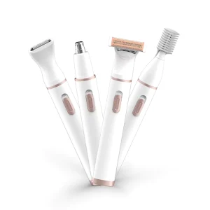 Conduroma Rechargeable Hair Shaver Trimmer for Face Eyebrow Body Bikini Leg 4 in 1 Electric Facial Hair Removal for Women