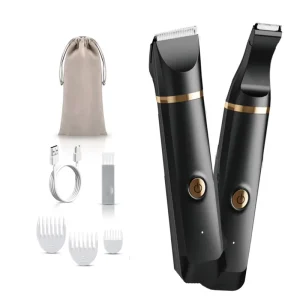 Cordless 2 in 1 Waterproof Rechargeable Beard Trimmer Epilator for Men Body Electric Shaver for Men Balls
