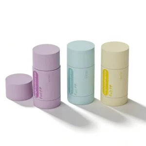 Custom 50ml Empty Top Fill PP Plastic Deodorant Bottles Screw Cap Solid Gel Antiperspirant Containers with Round Stick Design
