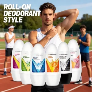 Custom Logo 72H Long Lasting Fragrance Roll on Deodorant Antiperspirant Underarm Perfume Roll on Deodorant for Men Women