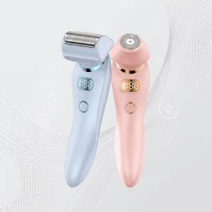 Custom Two-in-One Electric Hair Remover Interchangeable Heads Wet/Dry Dual-Use USB-Powered ABS Material for Womens Private