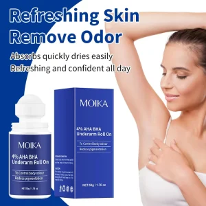 Customized Chemical Salicylic Acid Lactic Acid Underarm Deodorant Gel Moisturizer 50mI Roll On Antiperspirant OEM Processing
