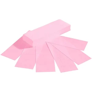 Disposable Nonwoven Fabric Facial Wax Paper Strip Body Hair Removal Depilatory Wax Strips Pink