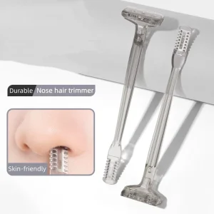 Double Ended 360° Rotating Nose Trimmer Multi function Manual Safe Lips Eyebrow Shaving Razor