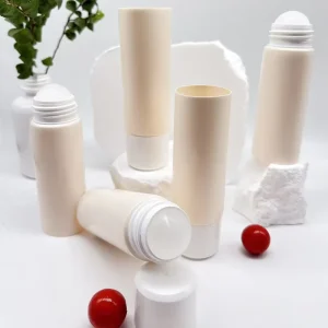 Double layer Deodorant Antiperspirant Anti chapping Cream Cylinder PE Material Cosmetic Roll on Bottles