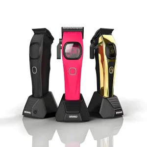 Electric Hair Clippers Professional 2 Speed Barber Trimmer Fast Motor LED Breathing Light Salon Charging Stand 10W