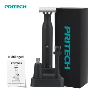 Electric Shaver for Men 2 in 1 Face Body Hair Trimmer Nose Ear Grooming Razor No Snag Smooth Foil Charging Stand