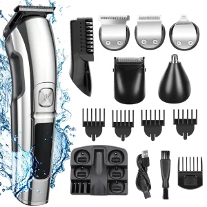 Electric USB Cordless Haircutting Kit Machine Hair Trimmer Clippers 1 3 6 9 12mm for Men