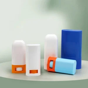 Empty Oval 16g 20g 50g 75g Plastic PP PCR Sunscreen Body Stick Deodorant Stick Bottles Container