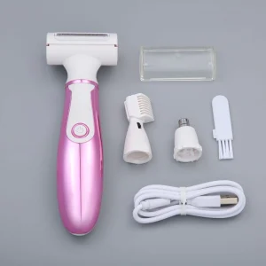 Four in One Electric Shaver for Women Hair Removal Trimmer for Armpit Leg Private Parts Household Knife Shaver Lady Shaving