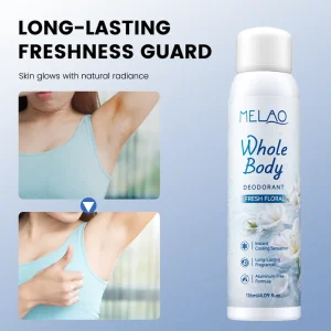 Fresh Floral Fragrance Long Lasting Odor Control Lightweight Whole Body Freshening Mist Everyday Personal Care Deodorant Spray