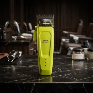 Hair Clipper Brushless Motor 7500RPM DLC Blade Hair Trimmer 3400mAh Li ion Battery Magnetic Combs Barber Clipper Trimmer