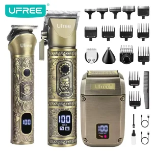 Hair Clippers for Men Beard Trimmer Foil Shaver 3-in-1 Grooming Kit T-Blade for Seamless Fades