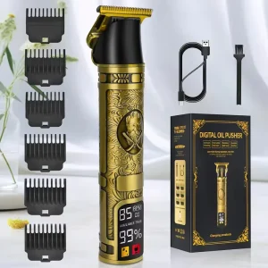 Hair Trimmer & Beard Trimmer for Men Professional Electric Razor Shaver T Blade Barber Clippers for Hair Cutting Mustache Facial
