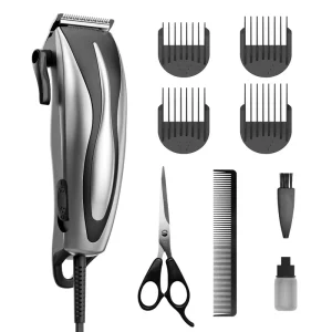 High Power AC Hair Trimmer with Self Sharpening Blades Electric Barber Clipper for Household Men Grooming