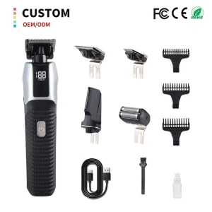 Household Stainless Steel Blade Rechargeable Electric Hair Trimmer Professional Barber Hair Cutting Machine for Men