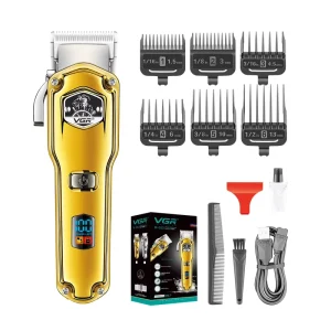 IPX7 Newly Design Metal USB Rechargeable Cordless Hair Trimmer Professional Electric Hair Clipper for Men