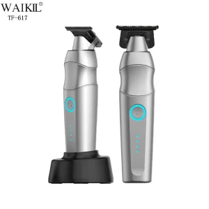 In Stock Ceramic T Blade Hair Clipper Trimmer for Barbers Metal USB Rechargeable 1500mAh Hair Clipper with Charging Base