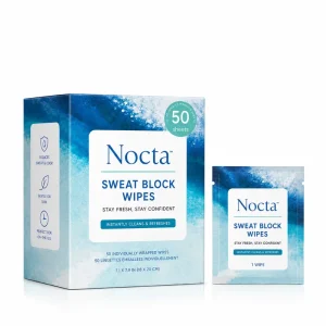 Individually Wrapped Men’s Antiperspirant Wipes Portable Deodorant Body Wipes for Sweat Block & Odor Control