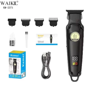 KEMEI Km 2371 1500mAh 5W Hair Beard Trimmer Barber 160Minutes Usb Rechargeable Hair Clippers Electric Razor Quality Shaver
