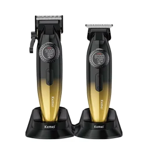 KM 1867+KM 1868 Hair Clipper Professional 21 Speeds Hair Trimmer Electric Barber Hair Cut Machine 9000RPM Clipper for Men