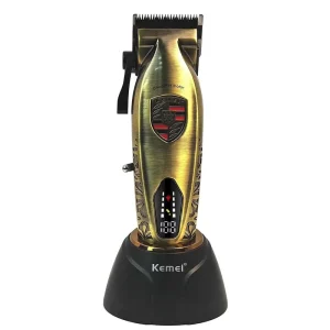 KM 2230 Electric Hair Clipper 10W Brushless Motor Hair Trimmers All Metal Body Hair Cutting Machine With Charging Base